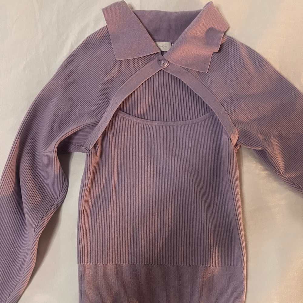 Johnathan Simkhai Standard Lilac Top